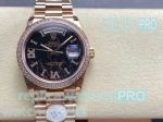 8+ Factory Rose Gold Diamond Eisenkiesel Dial Rolex Day-Date 36 mm Watch